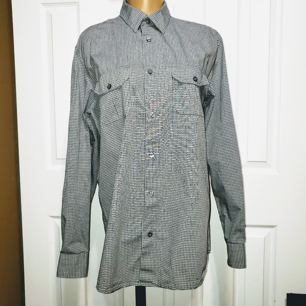 Claiborne Modern Stretch L/S Shirt Rolled Tab